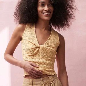 Madewell Yellow Textured Tank Top